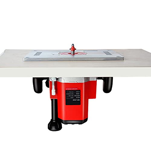 Aluminium Router Table Insert Plate Table For Woodworking Benches Router Plate Wood Tools Milling Trimming Machine With Rings (Red 13Inches) #TOP6