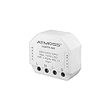 INTERRUPTOR INALÁMBRICO: Esta pastilla ATMOSS te permite controlar un dispositivo LED de una potencia máxima de hasta 150W y, gracias a su conectividad WiFi, las comodidades de la vida moderna están apenas a un click de conseguirlas.