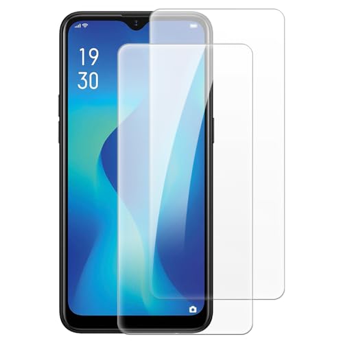 Shantime [2 piezas Protector Pantalla Cristal Templado Compatible con OPPO A1K (6.1 pulgadas), HD Claro Antirrayas Sin Burbujas