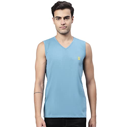 Image of Mack Jonney Regular Fit Cotton Solid Gym Vest for Men (Pack of 2)-V SL ANT RST 02-P