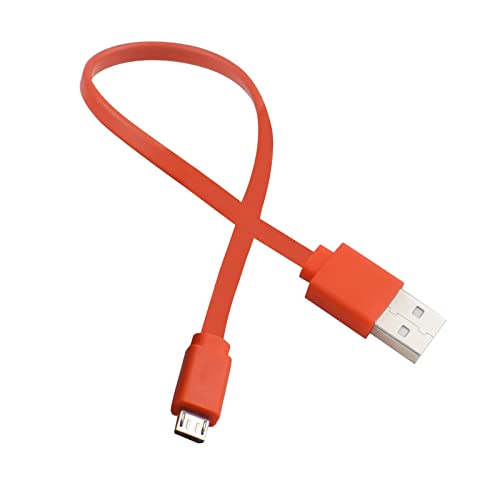 Aquelo USB Fast Power Charging Charger Cable Cord for JBL Wireless Bluetooth Speaker Earphone Headphone - 0.65FT & Orange