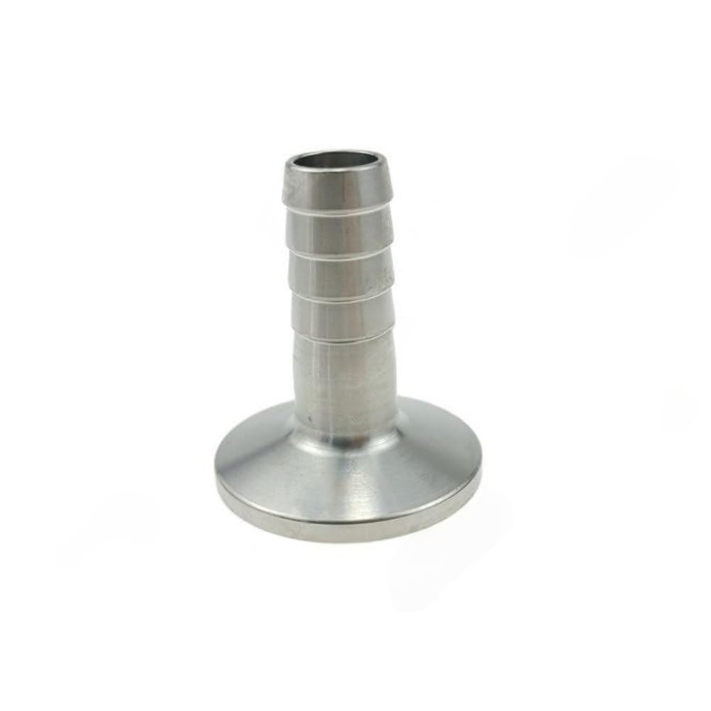 Raccord cannelé pour tuyau, TC34mm Tri pince tuyau raccord barbelé 304 acier inoxydable tuyau d'arrosage adaptateur 12.7/20mm(12.7mmx34)