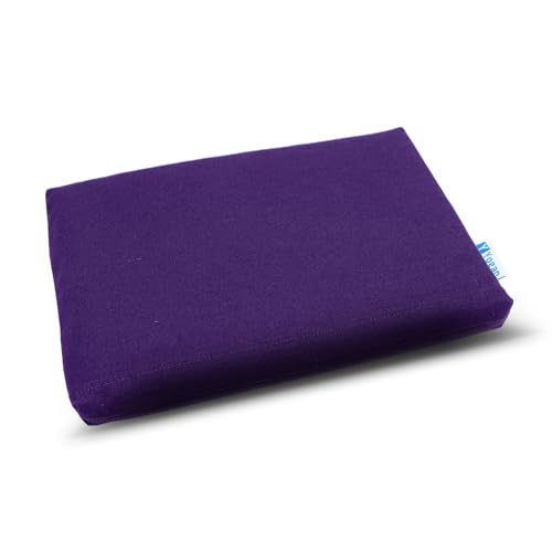 YOGAN Coussin pour la tête (2,5 cm) pour yoga/pilates | Housse extérieure en coton biologique (amovible et lavable) | Garnissage intérieur en fibres...