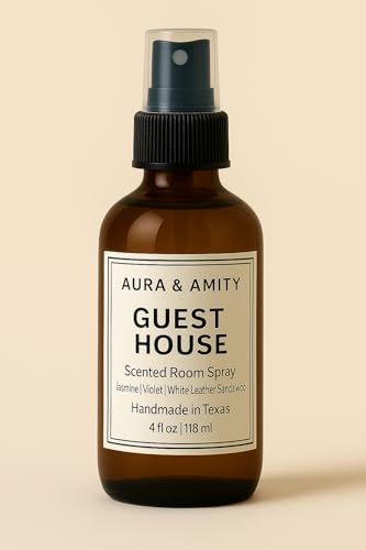 Image of Aura & Amity Premium Room & Linen Spray - Handmade Luxury Fabric & Home Fragrance Mist, Long-Lasting & Eco-Friendly (Guest House)