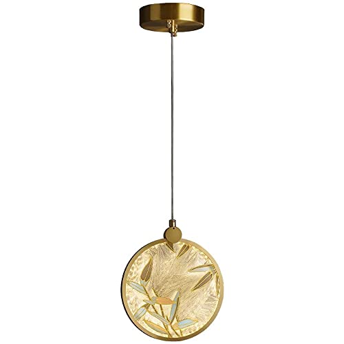 Chandelier 10W LED cuivre économe éclairage chaleureux suspension chambre