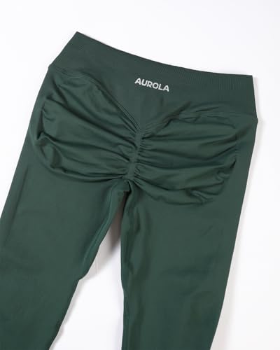 Image of AUROLA Influence Workout Leggings for Women, Seamless Compression Tummy Control Leggings Mid Rise Yoga Pants