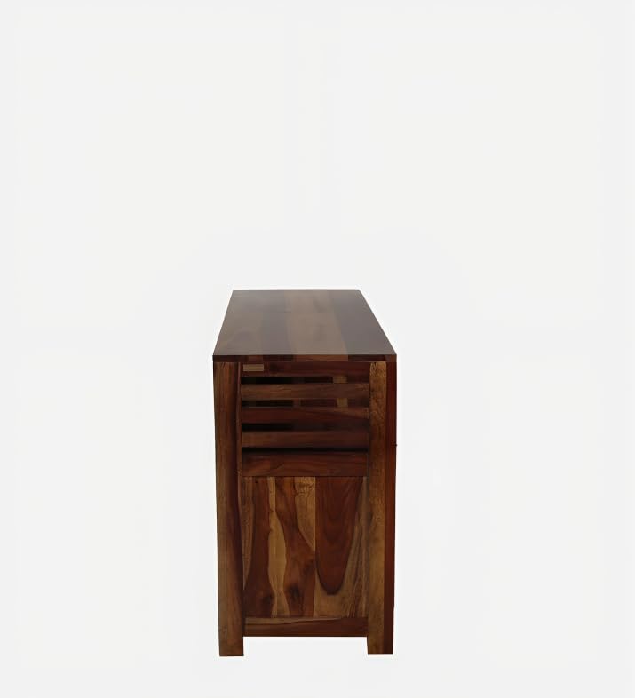 Image of Wooden 6 Drawer Storage Cabinet Wooden Sideboard Storage Cabinet Dresser for Bedroom Living Room Home Sheesham Wood (Honey Finish)