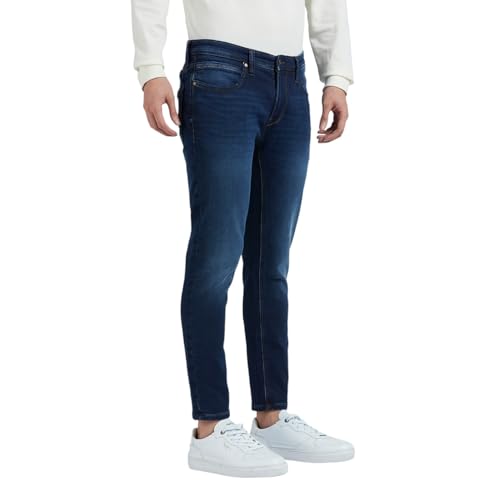Image of Pepe Jeans Men's Tapered Fit Jeans | Mid Rise | Chinox | Jeans for Man