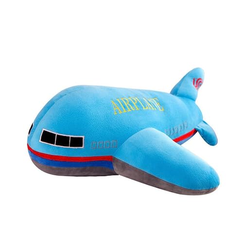 zxmbeddings 15.7' Airplane Plush Stuffed Aircraft Pillow Model Toy,Gifts for Boys Kids,Blue
