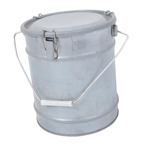 KICHOUSE Metal Sampling Bucket Round Soil Sample Container Lids Laboratory Sample Holder for Soil Containers
