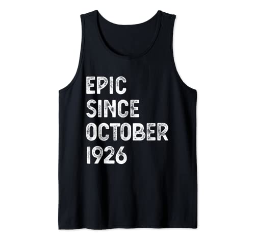 96 Cumpleaños Hombres Mujeres Épicas Desde Octubre 1926 Camiseta sin Mangas