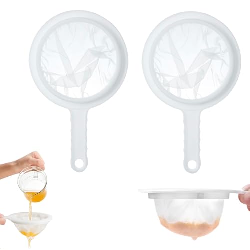 2 Stück Sieb Fein Plastiksieb Kefir Haarsieb Küche Feines Sieb Passiersieb Küchensieb Kunststoff Geeignet Zum Filtern Von Joghurt Mehl Und Honig