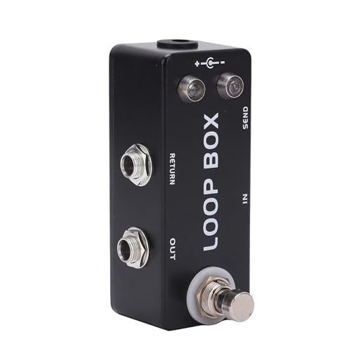 HERCHR Mini Loop Box Guitar Loop Effect Pedal Electric Guitar Amplifier Footswitch True Bypass Loop Switcher Guitar Looper Electric Loop Pedal Station for Electric Guitars & Bass