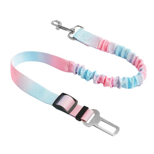 Cinturón De Seguridad Del Coche Del Coche - Cinturón De Seguridad De Perro De Coche Ajustable | Arnés De Chaleco De Nylon Con Fibbro Suministros Para Mascotas Elásticos Retrat