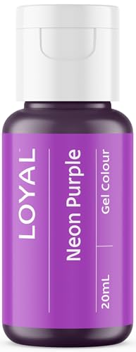 Image of Loyal Gel Food Coloring | Vibrant Color for Buttercream, Fondant, Royal Icing, Gum Paste, Marzipan and Cake Batter | Gel-Based Concentrated Food Dye - 20ml Neon Purple