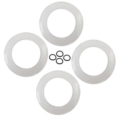 Icelily New 4-Pack Toilet Valve Gasket Seal Kit Fit for American Standard Champion 4 Tank Flush Valve & Eljer Titan 4 Replaces 7301111-0070A