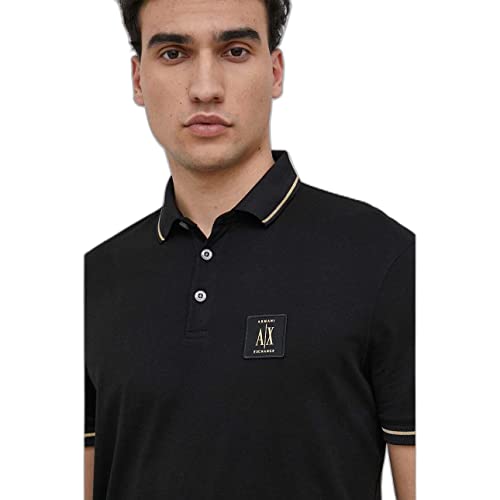 Armani Exchange Men's Regular Fit Cotton Jersey Metallic Icon Patch Polo4
