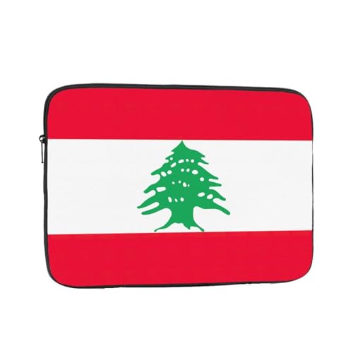 Funda de transporte para laptop y tablet, diseño de bandera del Líbano, para cafeterías y entornos de trabajo remotos