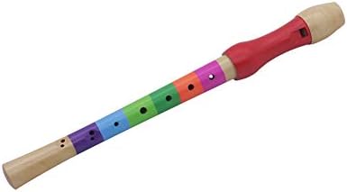 Wooden Flute Educational Colorful Flute Toy Wood Recorder for Kids Children Practice Musical Instrument Sound Toys (seven Colors)