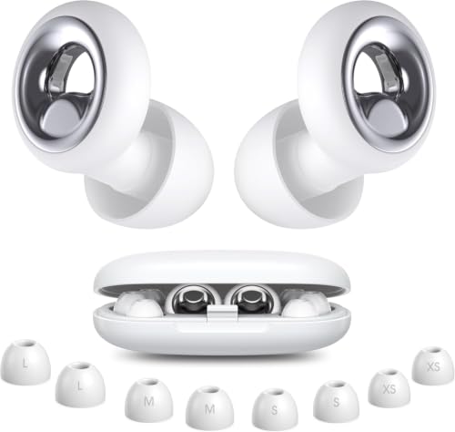 Image of Noise Cancelling Ear Plugs for Sleeping, Reusable Silicone Ear Plugs for Noise Reduction, Soft Hearing Protection with 8 Ear Tips for Concerts, Work, Shooting, and Travel(Ivory)