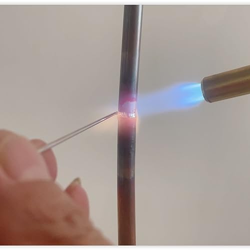 10 Sticks Brazing Rods 5% Silver Solder BCuP-3 Welding Rod 1/12"x10" For Air Conditioning Refrigerator Cold Storage HVAC Units