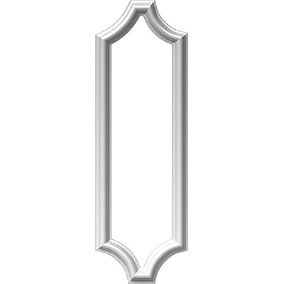 Ekena Millwork PNL08X28AS-02-CASE-4 Ashford Molded Scalloped Wainscot Wall Panel, 8"W x 28"H x 1/2"P, Factory Primed White, 4 Count
