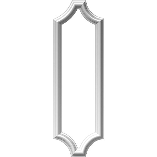 Ekena Millwork PNL08X28AS-02-CASE-4 Ashford Molded Scalloped Wainscot Wall Panel, 8" W x 28" H x 1/2" P, Factory Primed White, 4 Count by Ekena Millwork - Used condition - US$39.66