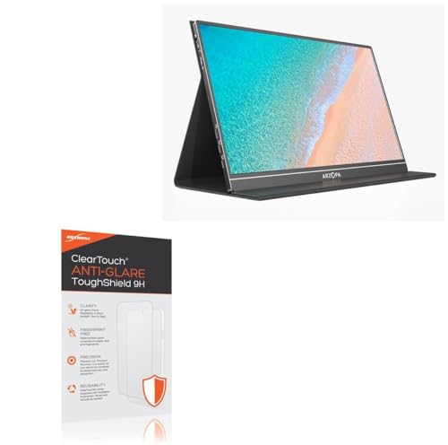BoxWave Screen Protector Compatible with ARZOPA Portable Monitor S1 Table (15.6 in) - ClearTouch Anti-Glare ToughShield 9H (2-Pack), Anti-Glare 9H Tough Flexible Film Screen Protector