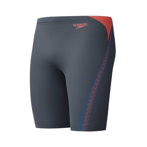 Speedo Men's Hyperboom Splice Jammer Swimming Trunks | Quick Drying | Training | Fitness | Chlorine Resistant, Black/Neon Coral, 32 Speedo Men's Hyperboom Splice Jammer Swimming Trunks | Quick Drying | Training | Fitness | Chlorine Resistant, Black/Neon Coral, 32