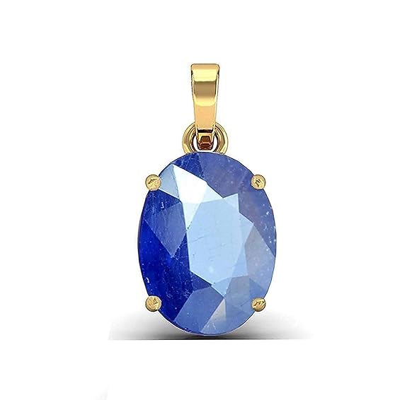 Colgante de zafiro azul original de 11,77 quilates con acabado exclusivo en oro