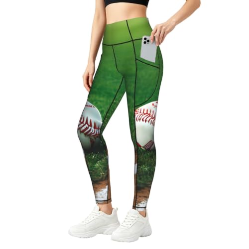 Leggings de béisbol estampado hierba transpirable conjunto entrenamiento mujer uso diario