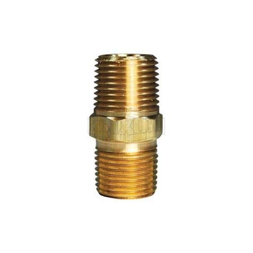 Dixon Valve 3701616C, 1in NPTF Brass Male Hex Nipple (Pack of 15 pcs)