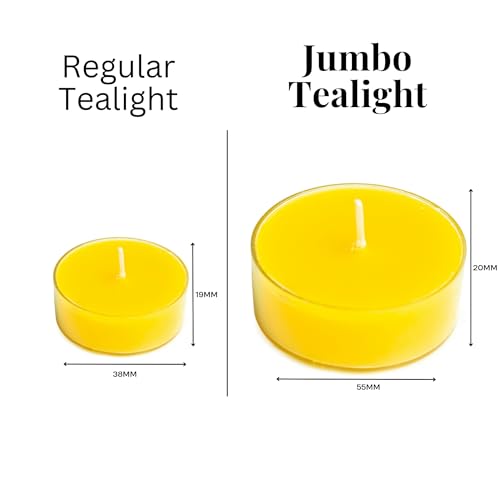 Image of AuraDecor Scented Soy Wax Acrylic Tealight Candle, Organic Luxury Aroma, Aromatic /Aromatherapy Candle || Long Lasting Burning Time (Jumbo Tealight, Amber Quartz & Oudh)