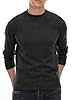 Hisir Men's Jumpers Tops Winter Warm Knitted Crew Neck Jumper Long Sleeve Soft Cozy Mock Neck Knitwear Pullover Sweaters for Men (Dark Grey, XXL) #1