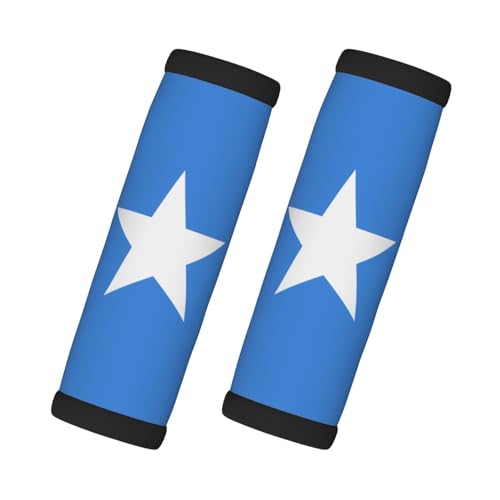 2 Pcs Luggage Handle Wraps, Somali Flag Print Grip Handle Cover/Travel Bag Identifier for Suitcase Accessories