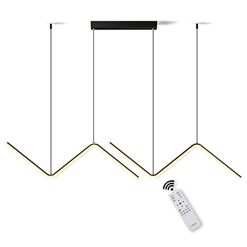 Lámpara Colgante LED Regulable Lámpara Mesa Comedor Ajustable Altura Comedor Oficina Lámpara de Techo Cocina con Control Remoto 26W Diseño Moderno Lámpara de Araña Acrílica para Sala de Estar ∅90cm ( Cover