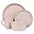 Stone Lain Stoneware Dinnerware Set, Service For 4, Light Pink