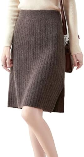 Short Skirt Women's Fall Winter 100% Merino Wool Knitted Skirt Gi...