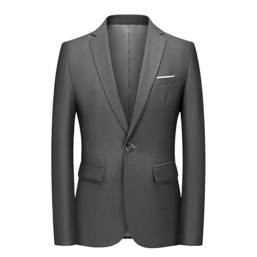 Men's Four Seasons Business Casual Slim Fit Solid Color Wedding Single-Breasted Suit Jacket2