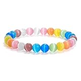 GolbalJew Healing Bracelet For Women Anxiety Colorful Beaded Bracelets Jewelry Healing Stone Crystal Bracelet Stress Relief Yoga Beads Chakra Bracelets Gifts For Women