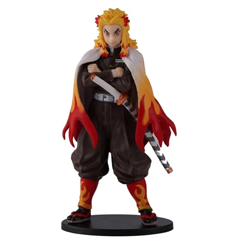 Image of Kyojuro Rengoku Action Figure 16 CM Demon Slayer Anime Collectibles | Anime Action Figure PVC Collectible for Fans & Adult - Kyojuro Rengoku - 16 CM