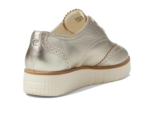Cole Haan Cole Haan Women's Grand City Platform Oxfords, Soft Gold Talca/Ivory, 7.5-B US