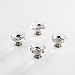 BINO 4-Pack Crystal Drawer Knobs - 1.5" Diameter (38mm), Satin Nickel - Dresser Knobs for Dresser Drawers Crystal Knobs and Pulls Handles
