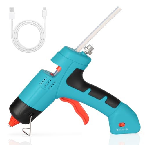 VINATO Pistola Colla a Caldo Senza Fili, Pistola a Caldo Ricaricabile USB, Design Compatto e Leggero per Fai da Te e Riparazioni Domestiche, Non include stick di colla