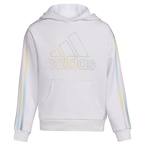 Sweat à capuche Adidas filles blanc pour l'école et le sport en taille 6X