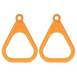 MAGICLULU Anillos de Gimnasia para Hacer Ejercicio 2 Unidades de PP y Metal Resistentes para Entrenamiento Fitness al Aire Libre y Accesorios de Columpio Triangular Portátil