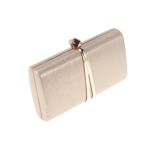 Sac à main pour mariage et grande soirée dorée à motif relief