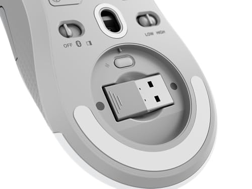 Image of Lenovo Legion M600 RGB Wireless Gaming Mouse - 16,000 DPI, 9 Programmable Buttons, 200-Hour Battery Life, 50-Million Clicks Durability - Ambidextrous Computer Mouse (Stingray)