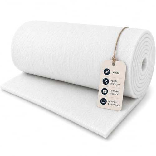 JPstraps Ouate rembourrée au mètre (160 cm de large, 50 à 150 g/m²) - Napa en microfibre 100 %...