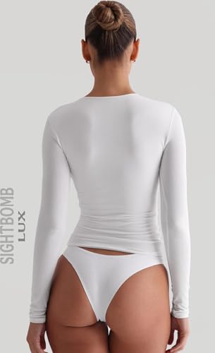 Image of SIGHTBOMB Microfiber Ultra Soft Round Neck Front Zip Long Sleeve Cuddle TEE Active WEAR /Casual WEAR TOP for Women
